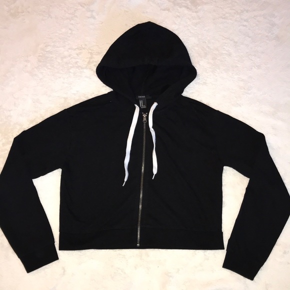 Forever 21 Tops - Crop Zip Up Hoodie